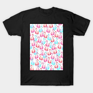 Flamingo, Flamingos pattern, Print, Tropical, Bird, Pattern, Funny art, Modern art, Wall art, Print, Minimalistic, Modern T-Shirt